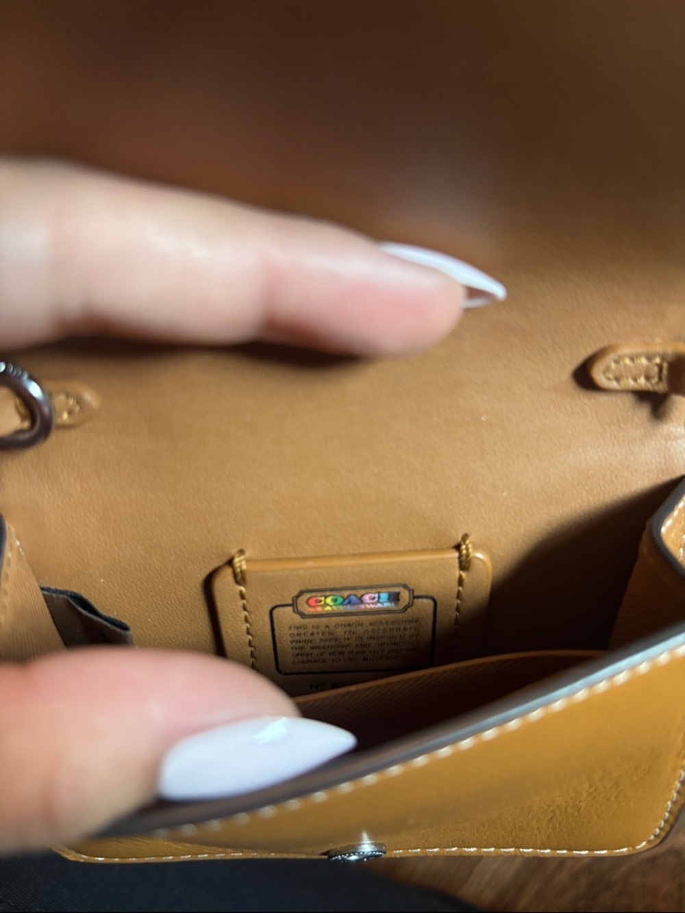 Coach Cream Rainbow-Print Micro Bag - Picture 3 of 7